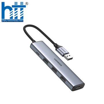 Hub chia USB 3.0 Type-A ra 4 cổng USB 3.0 tốc độ 5Gbps dây bọc dù vỏ nhôm Ugreen 20805