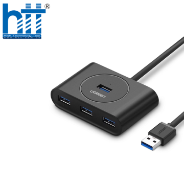 Ugreen 40850 1M Màu Đen Bộ chuyển đổi TYPE C sang 4 USB 3.0 + nguồn MICRO USB hỗ trợ OTG TYPE C CR113 20040850