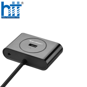 Ugreen 30291 2M Màu Đen Bộ chia Hub USB 3.0 sang 4 cổng USB 3.0 có đèn LED, có cổng cấp nguồn Type-C PD CR113 20030291