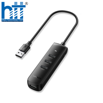 Ugreen 10915 0.25M Đen USB 3.0 4 Cổng Hub có cổng nguồn loại c CM416 20010915