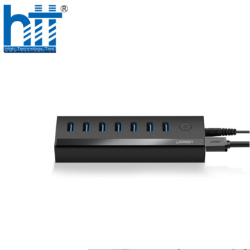 Ugreen 30845 Màu Đen Bộ chia HUB USB 3.0 sang 7 USB 3.0 hỗ trợ nguồn cao cấp US219 20030845