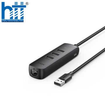 Hub chia USB 2.0 ra 3 cổng USB 2.0 + Lan 100Mbps Ugreen 20984 (hỗ trợ nguồn USB Type-C)
