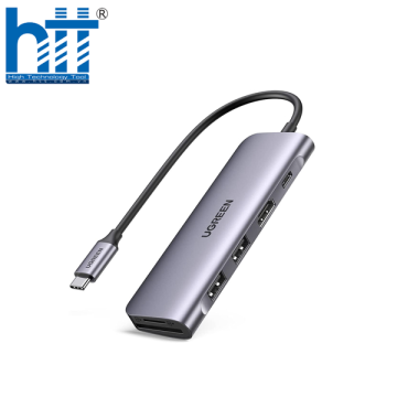 Bộ chuyển Đổi Type C Sang HDMI + USB 3.0*2 + SD/TF + PD Ugreen 70411