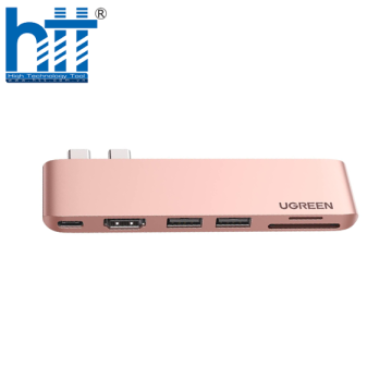 Hub Chuyển USB-C Cho Macbook Type C Sang HDMI+USB+SD/TF+Sạc PD 100W Ugreen 90288