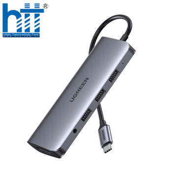 Bộ chuyển đổi USB C to HDMI + VGA + LAN 1Gbps + Hub USB3.0 + SD/TF + Audio Ugreen 80133