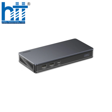 Bộ chuyển Docking USB-C 9 in 1 Ugreen 90912, hỗ trợ 2*DisplayPort 4K60Hz, 2*HDMI 4K60Hz, RJ45, PD 100W,1xUSB C 10Gbps, 2*USB A 10Gbps