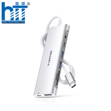 BỘ CHUYỂN ĐỔI TYPE C 8 TRONG 1 LENTION C37HACR-1M-SILVER