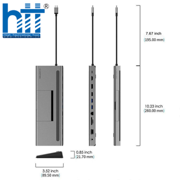 Bộ chuyển đổi Lention C95HEA USB-C 11 trong 1