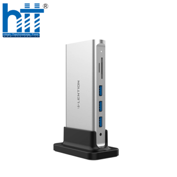 Bộ chuyển đổi USB-C 10 trong 1 Lention D55HEA Silver