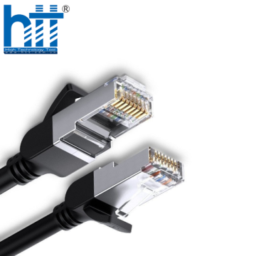 Ugreen 50190 0.5M màu Đen Cáp mạng LAN CAT 6 Đầu bấm kim loại NW101 20050190