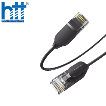 Ugreen 70653 3M 10Gbps 500MHz cat6a màu đen siêu mỏng OD2.8mm cáp mạng Utp LAN Ethernet toàn đồng NW122 20070653