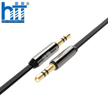 Ugreen 10721 1.5M màu Đen Cáp âm thanh 2 đầu 3.5mm dương dây dẹt AV119 20010721