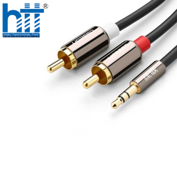 Ugreen 10591 5M màu Đen Cáp âm thanh 2 đầu Bông sen sang 3.5mm Dương mạ vàng AV116 20010591
