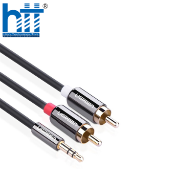 Ugreen 10590 3M màu Đen Cáp âm thanh 2 đầu Bông sen sang 3.5mm Dương mạ vàng AV116 20010590