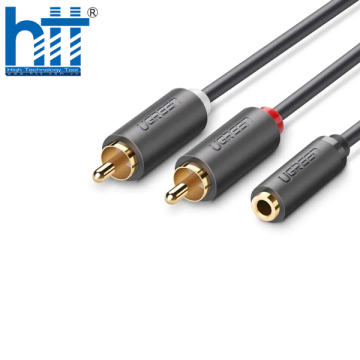 Ugreen 10561 0.25M màu Đen Cáp âm thanh 2 đầu Bông sen sang 3.5mm Âm AV102 20010561