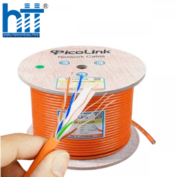 Dây mạng, cáp mạng Cat6E UTP PicoLink P/N: PL-UTP305-6E OR ( 8 sợi đồng 100%)