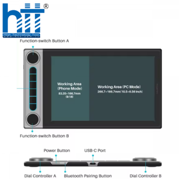 Bảng vẽ HUION Inspiroy Dial 2 Q630M