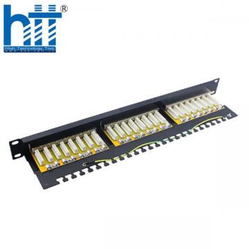  Patch Panel Cat6 24 port 1U PicoLink chuẩn 19'' lắp tủ full phụ kiện + kèm nhân (PL-S1U24 -C6)