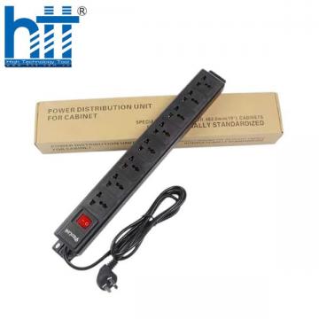 Thanh nguồn PDU PicoLick Đa năng 8 ổ cắm 10A dùng cho tủ mạng (PL-PDU8-10A)