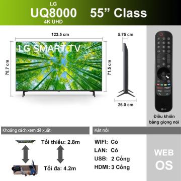Smart Tivi LED LG 4K 55 inch 55UQ8000PSC
