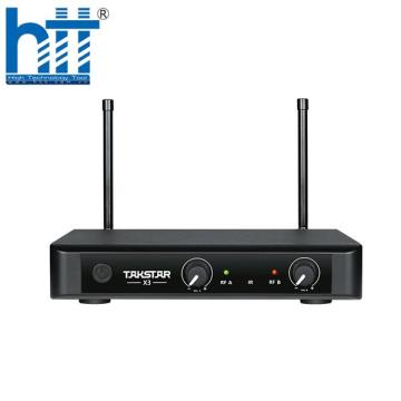 Bộ micro không dây cài đầu, cài áo kênh kép Takstar X3PP