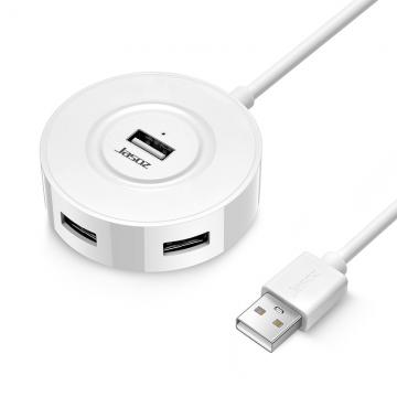 HUB USB-A ra 4 cổng USB2.0 màu trắng 1m T-F139